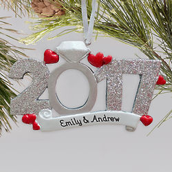 Personalized 2017 Engagement Ornament