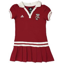 Bucky Badger Preschool Girls Polo Dress