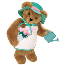Everything Grows with Love Teddy Bear with Pink Roses