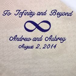 To Infinity and Beyond Personalized Wedding Blanket