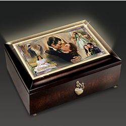 Gone with the Wind Music Box with Illuminated Movie Scenes