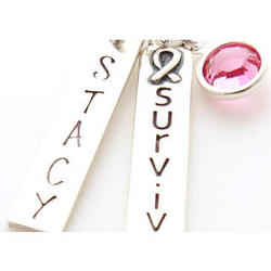 Survivor Cancer Awareness Personalized Tag Necklace