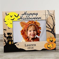 Personalized Haunted House Halloween Wood Frame