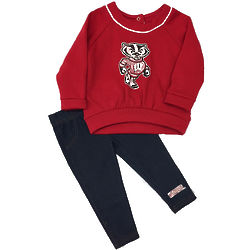 Bucky Badger Infant Sweatshirt and Leggings Set