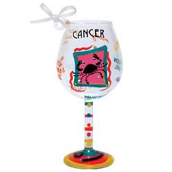 Cancer Mini Wine Glass Ornament