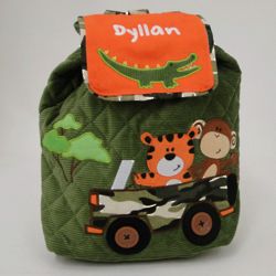 Personalized Safari Quilted Backpack