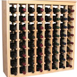 Wooden 64 Bottle Deluxe Cabinet Style Wine Rack