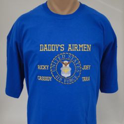 Airforce Personalized Embroidery Family Shirt