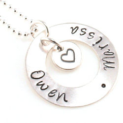 Personalized Circle My Heart Necklace