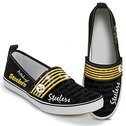 Women's Pittsburgh Steelers Slip-On Canvas Shoes