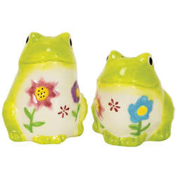 Floral Froggies Salt and Pepper Shakers