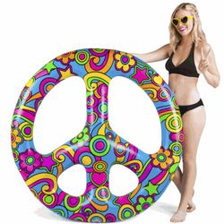 Giant Peace Sign Pool Float