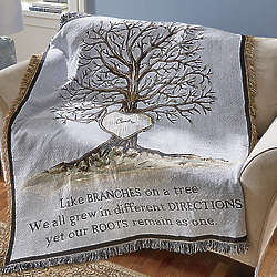 Personalized Family Tree Throw Blanket