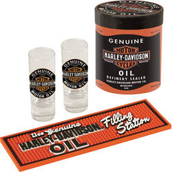 Harley-Davidson Oil Can Shot Glass Gift Set