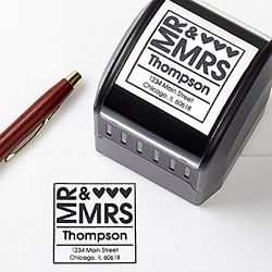 Mr. and Mrs. Personalized Address Stamp