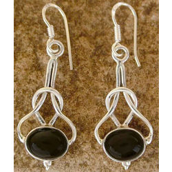 Vision Path Onyx and Sterling Silver Earrings