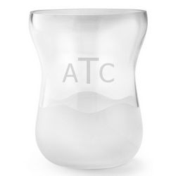 Personalized Clear Wavy Vase