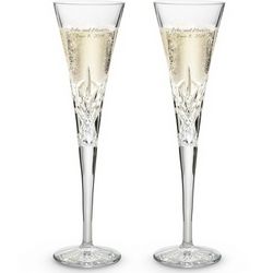 Isabella Crystal Champagne Toasting Flutes