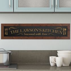 Personalized Seasoned with Love Wood Sign