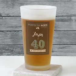 Personalized Birthday Frosted Pint Glass