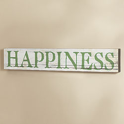 Happiness Vintage Look Wall Hanging