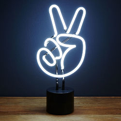 Neon Peace Sign