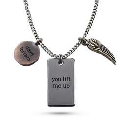 Wing Dogtag Style Pendant