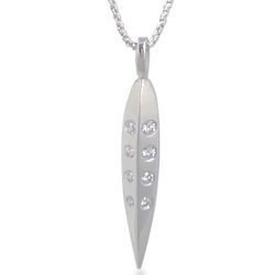 Sterling Silver 20 Diamond Facet Necklace
