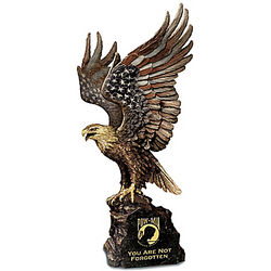 You Are Not Forgotten POW-MIA Cold-Cast Bronze Eagle Sculpture