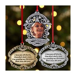 Personalized Merry Christmas From Heaven Ornament