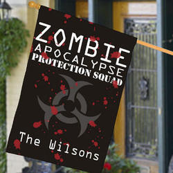 Personalized Zombie Apocalypse House Flag