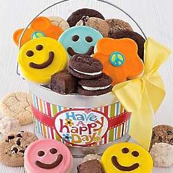 Happy Face Cookies and Treats Gift Pail
