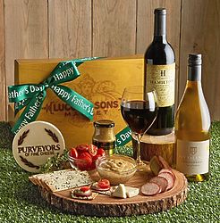 Father's Day Sausage and Cheese Box with 2 Wines