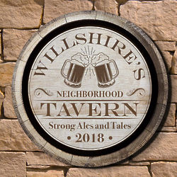 Personalized Ales and Tales Neighborhood Tavern Sign