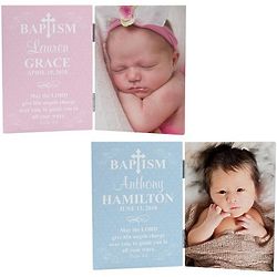 Personalized Baptism Bi-Fold Photo Panel