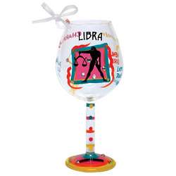 Libra Mini Wine Glass Ornament