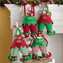 Personalized Jingle Bell Elf Pants Stocking
