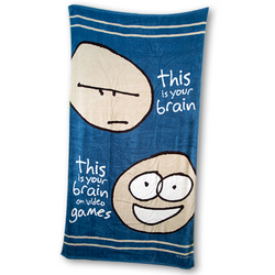 Your Brain on Video Games Beach Towel