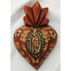 Our Lady of Guadalupe 5 Inch Heart