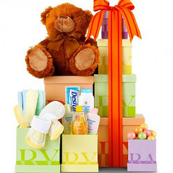 New Baby Essentials Gift Tower