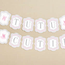 Personalized Tutu Cute Ballerina Banner
