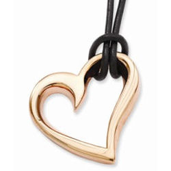 Heartfelt Rose Tone Gold Plated Necklace