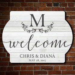 Personalized Afternoon Shower Wooden Wedding Sign