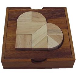 Heartbreak Tangram Wooden Puzzle Brain Teaser