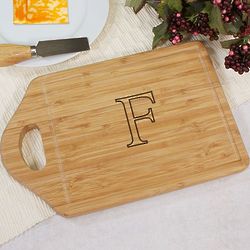 Monogrammed 11" Bamboo Cheese Cutting Carving Board