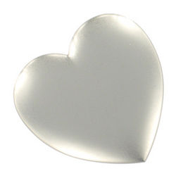 Personalized Shiny Silver Heart Magnet