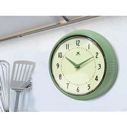 Retro Design Clock Green