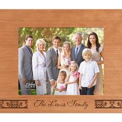 Family's Personalized 8x10 Cherry Wood Picture Frame