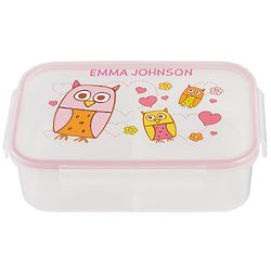 Personalized Bitty Bites Owl Good Lunch Box