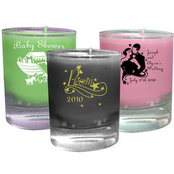 Personalized Glass Votive Candle Holder Wedding Favors